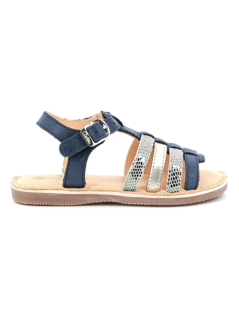Sandales Cuir Drolote Bleu marine