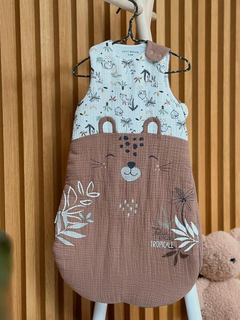 Gigoteuse TOG 2 en gaze de coton Yao   Marron