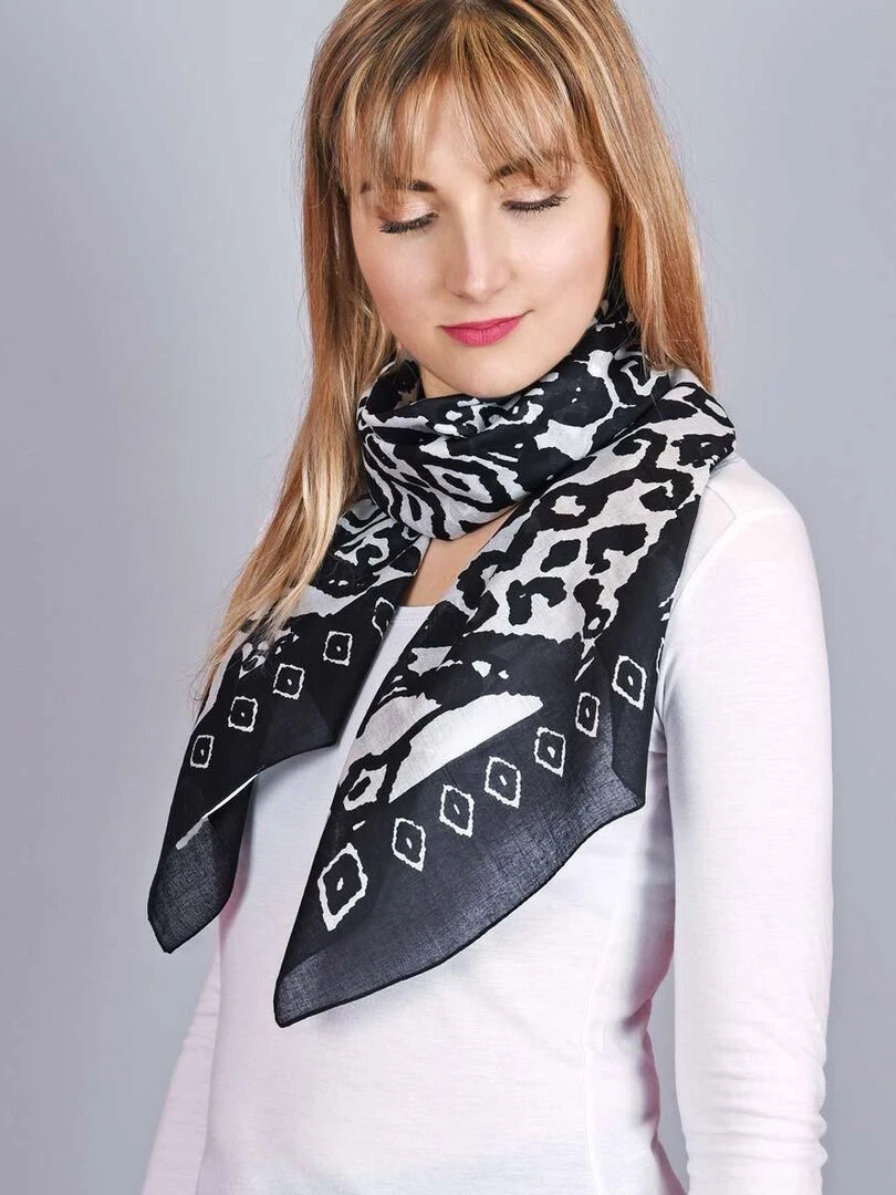 Foulard carré Etika Noir