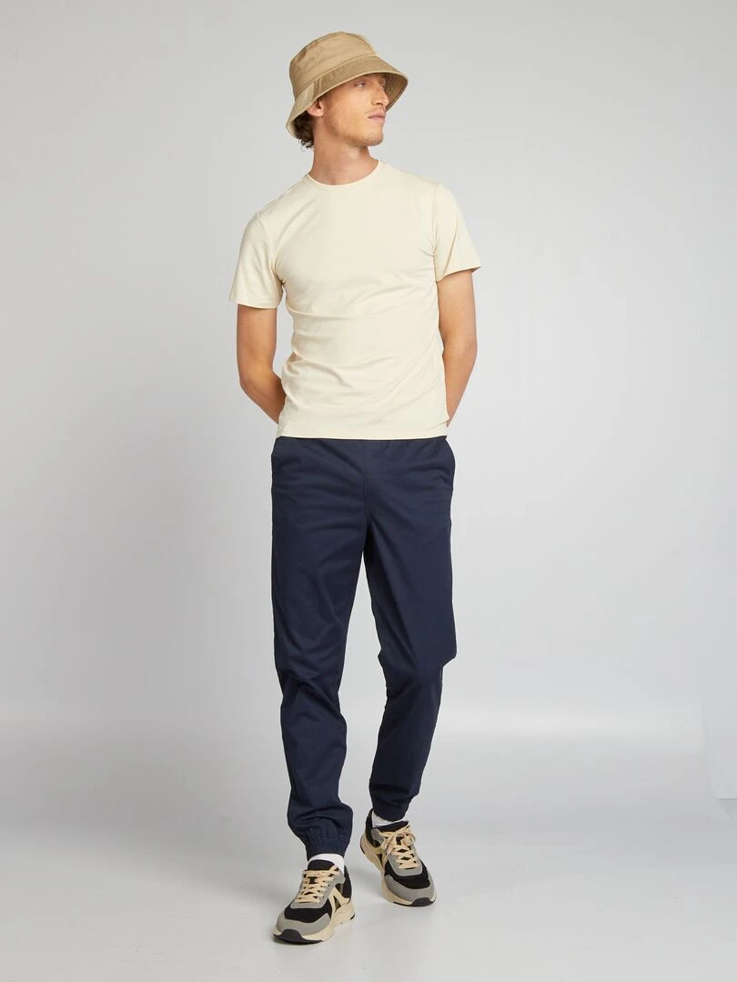 Pantalon esprit 'jogger' bleu marine