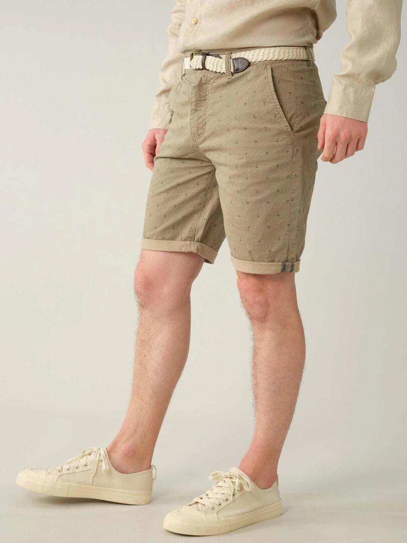 Bermuda en coton pour homme 'Deeluxe'   Beige