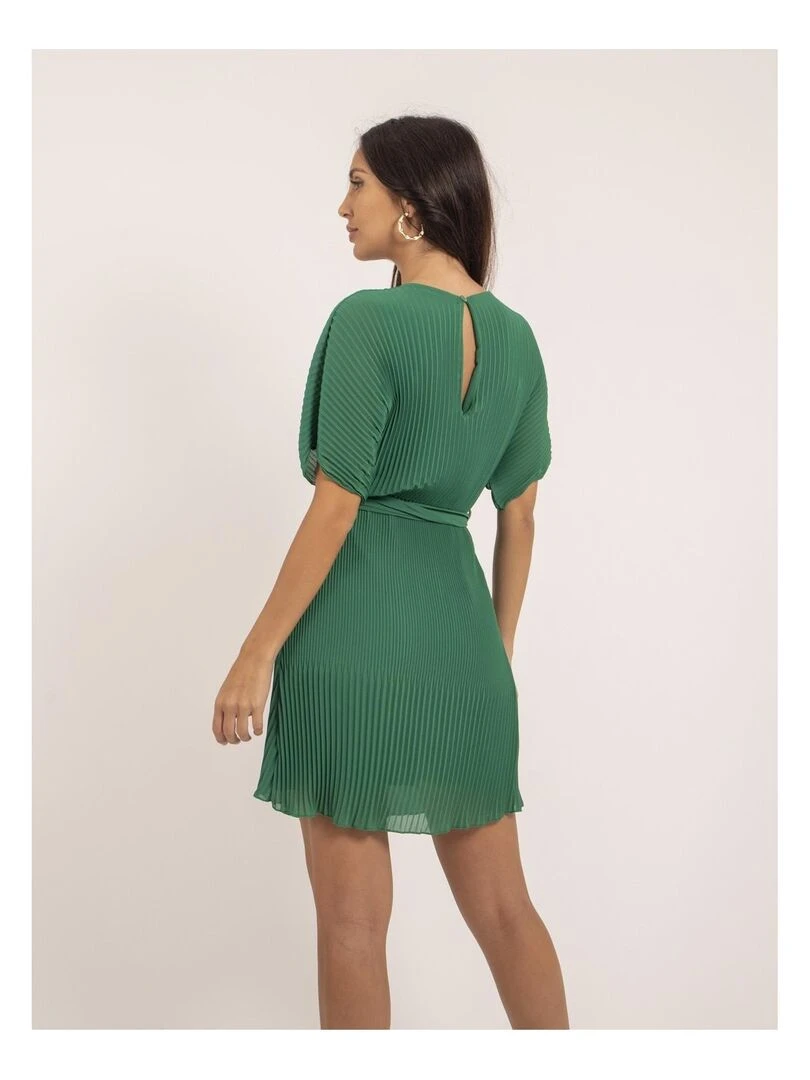 Robe courte plissée IWILD Vert