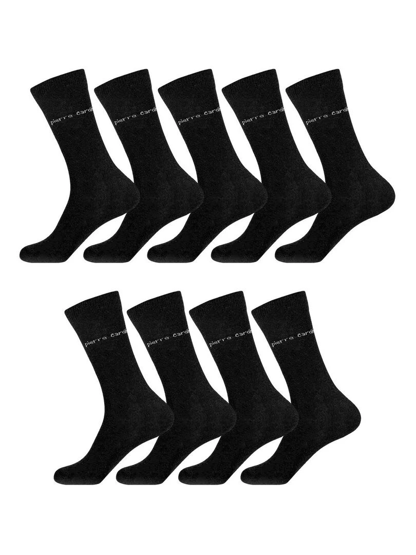 Lot de 9 paire de chaussettes de ville Pierre Cardin Pierrecardin Noir