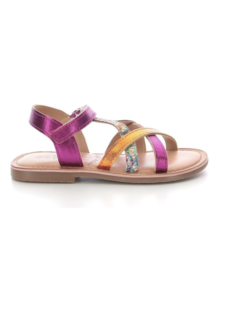 Sandales Cuir Canissa Rose fushia
