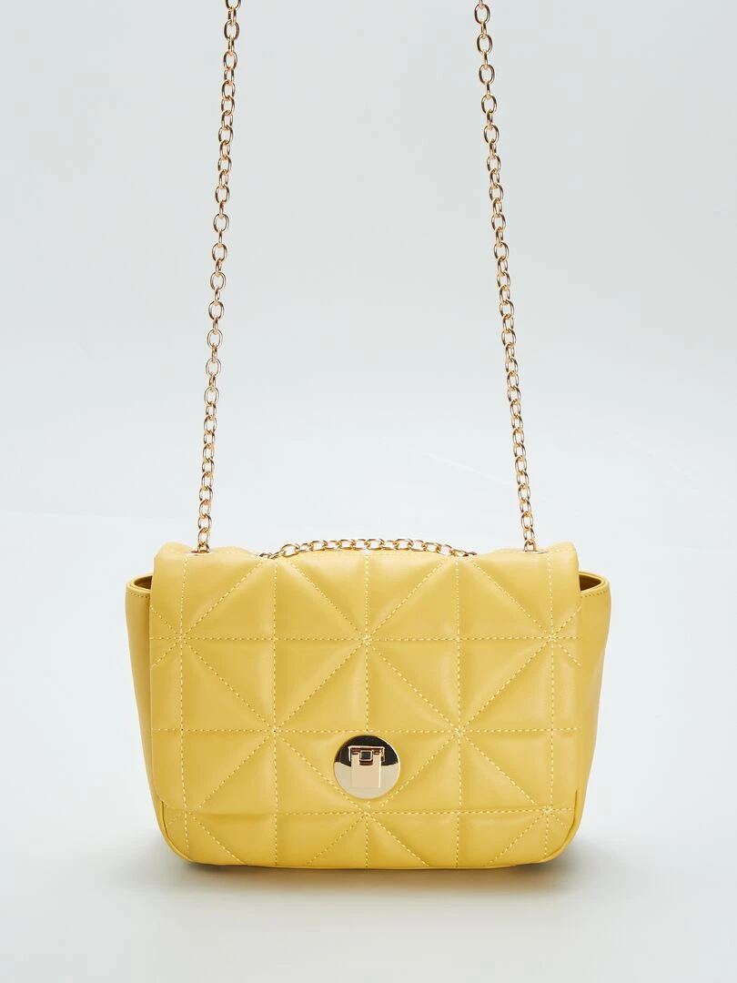 Sac bandoulière effet matelassé   Jaune