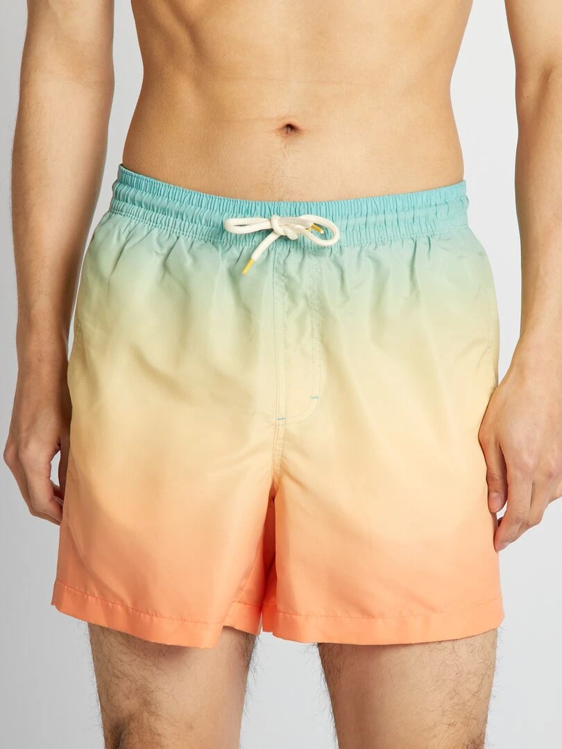 Short de bain tie and dye   Orange/jaune/bleu