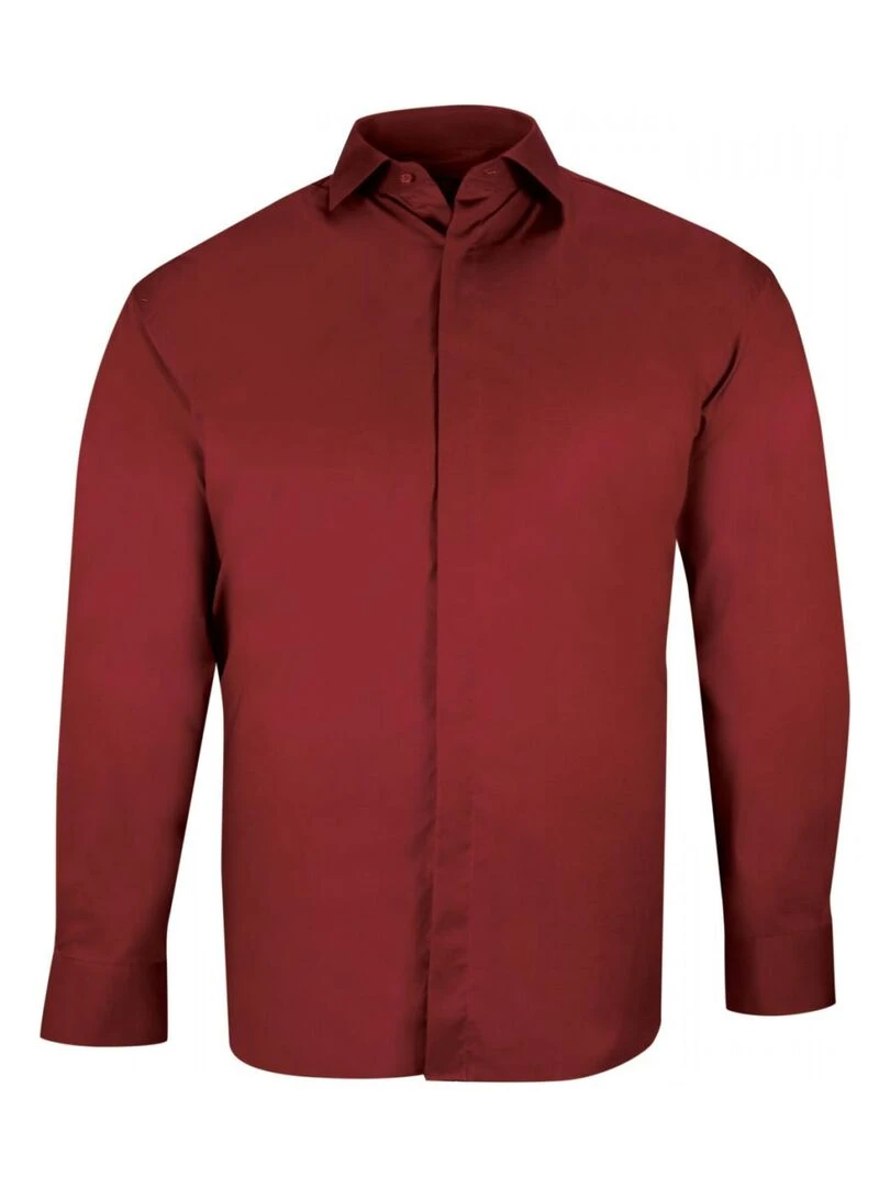 Chemise habillée gorge cachée CACHET Bordeaux