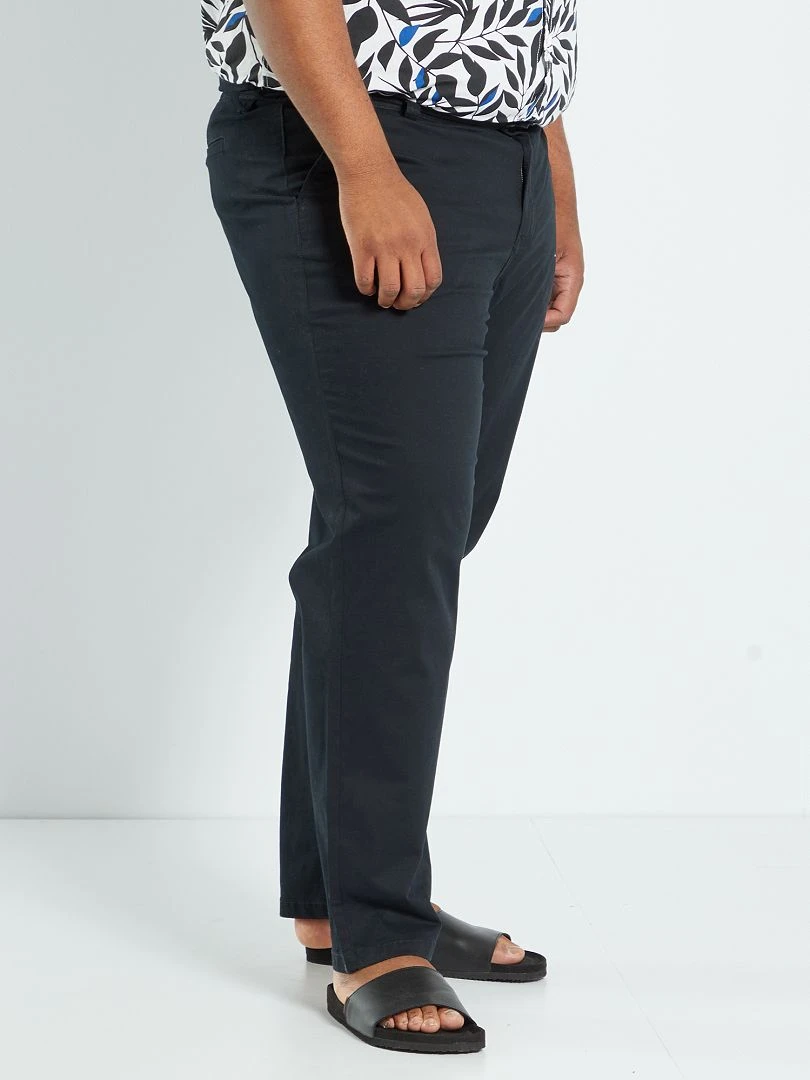 Pantalon chino droit   L30   noir