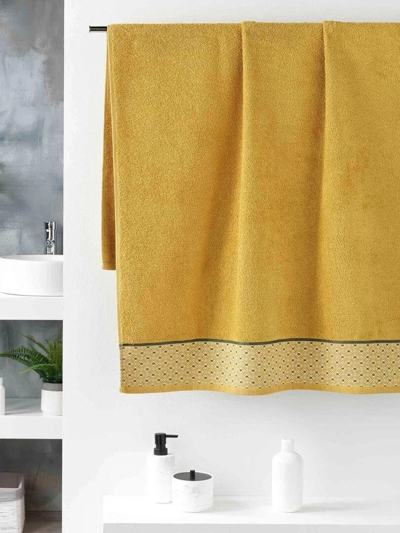 Serviette de toilette Drap de douche Collection Art Chic Beline Jaune
