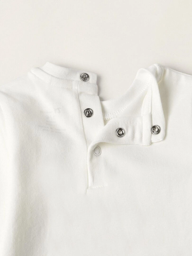 Body en jersey de coton pour nouveau né 'Best Friends' manches longues NATURE TAKEOVER   Blanc
