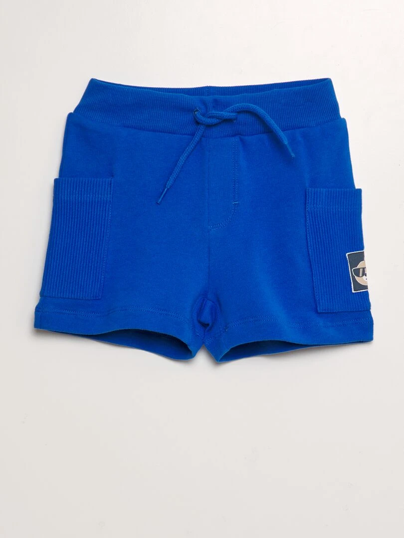 Short en molleton bleu
