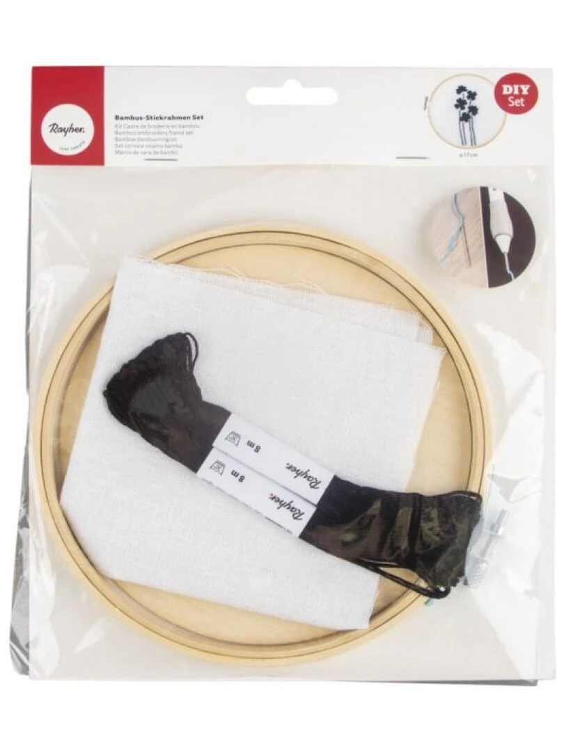 Kit Cadre de broderie en bambou ø 17 cm N/A