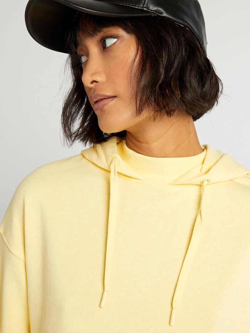 Sweat léger à capuche Jaune