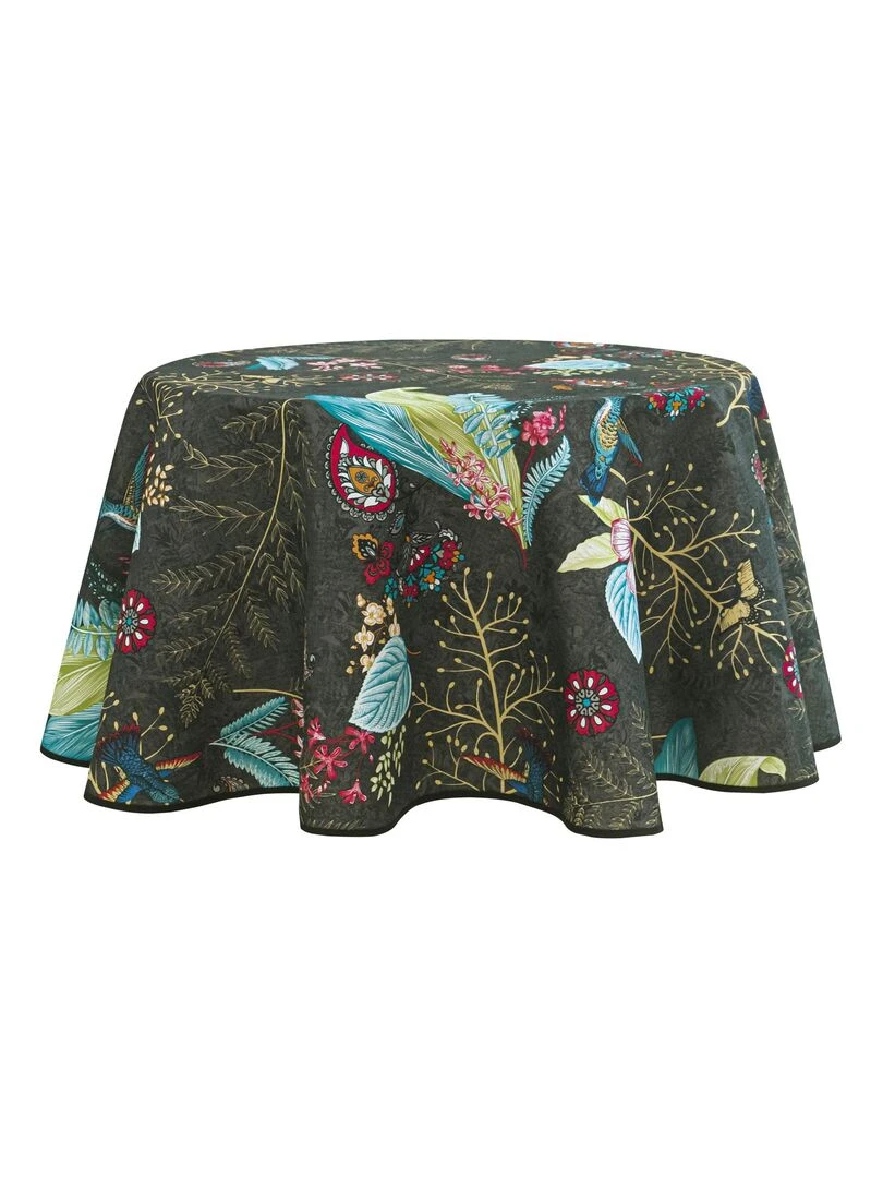 Nappe ronde et enduite à l'esprit bucolique   Gris