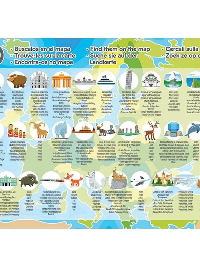 Puzzle 150 pièces : Carte d'Europe N/A