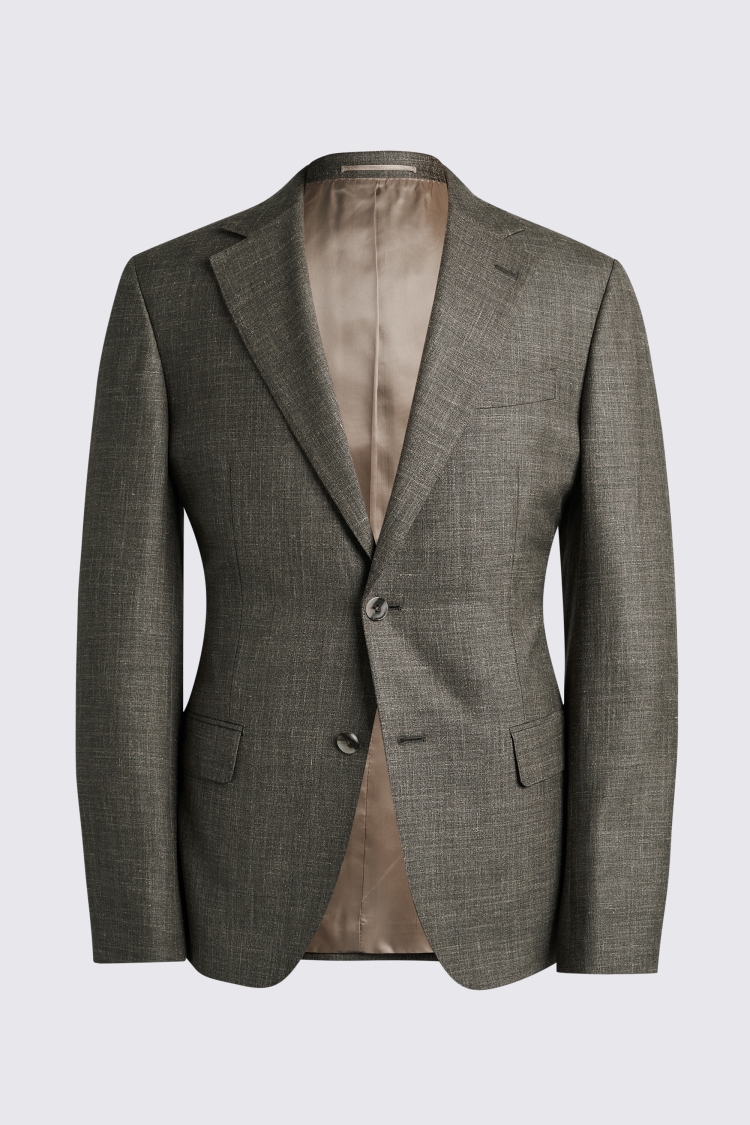 Italian Tailored Fit Brown Jacket   Buy Online at Moss