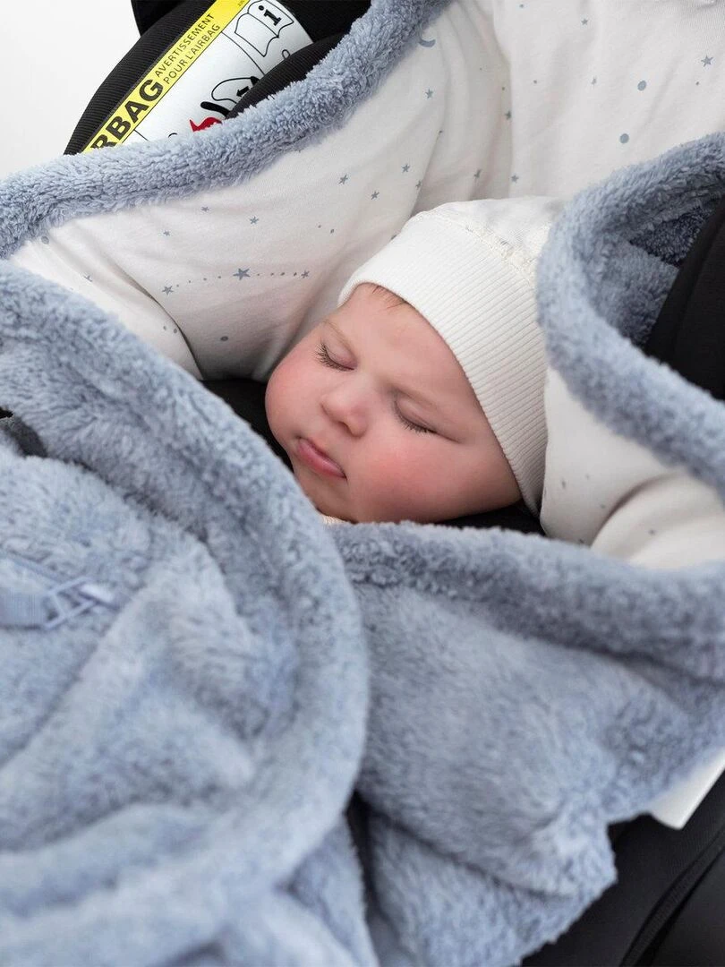 Bemini Nid d'ange BISIDE ouatiné Pady softy et jersey   Bleu gris