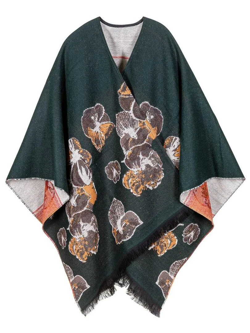 Poncho Abysse Fabriqué en France Vert bouteille