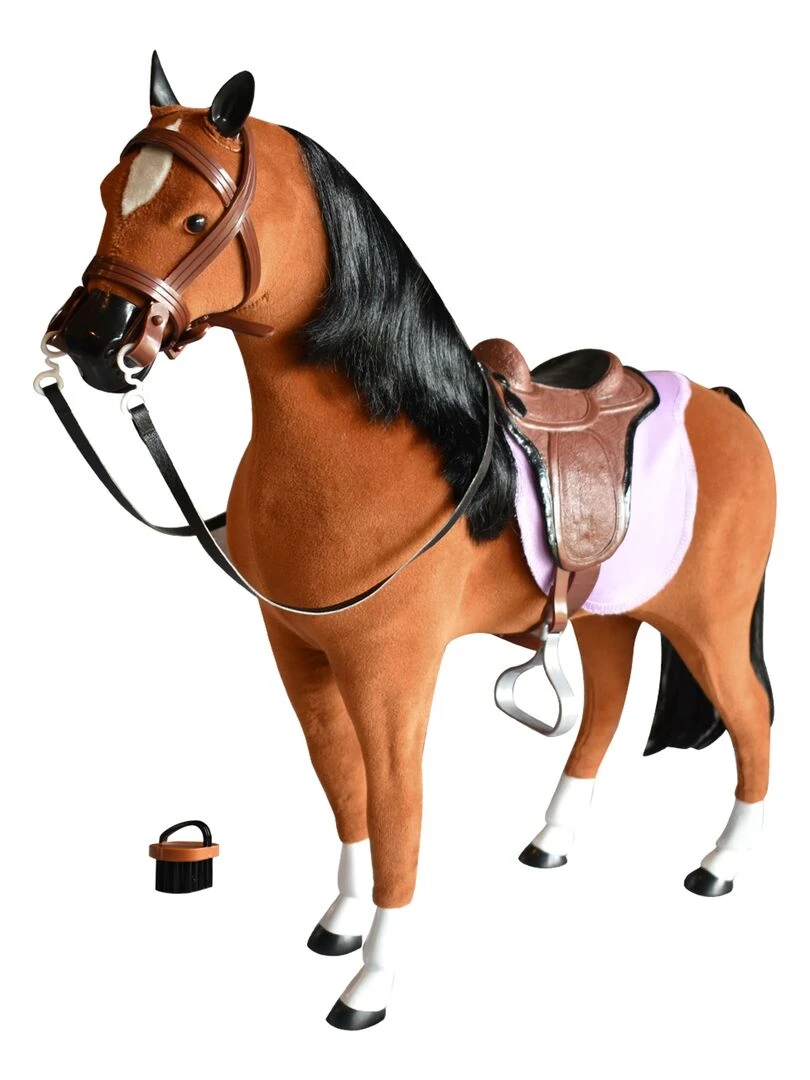 Sophia’s par Teamson Kids Cheval en Tissu Beige pour Poupee de 18" N/A