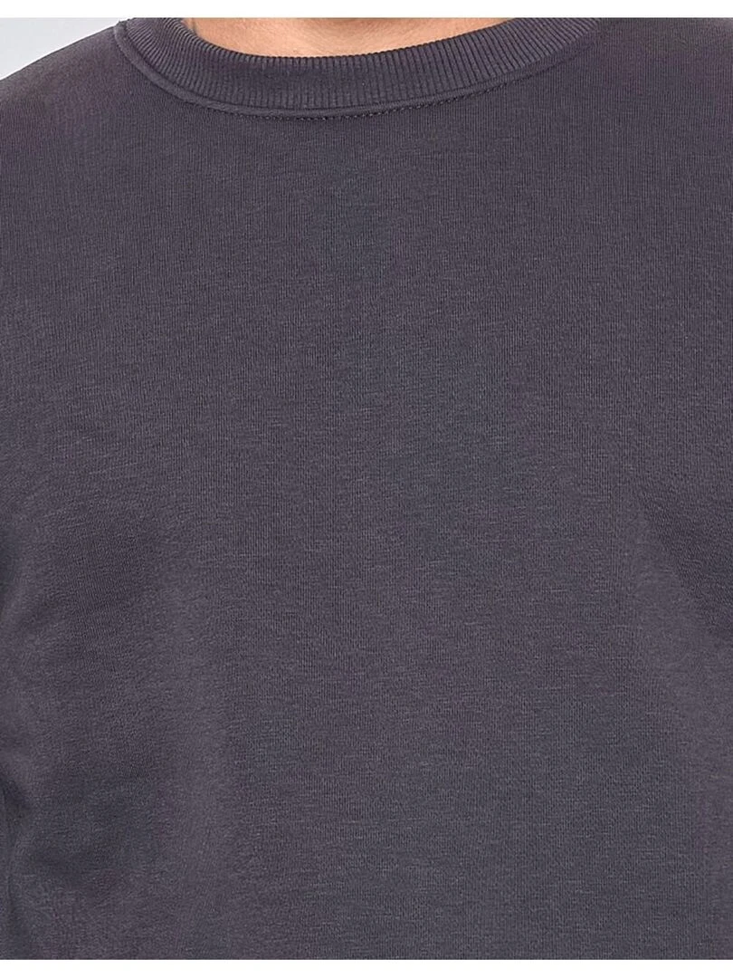 Pull Col Rond Kebello gris anthracite