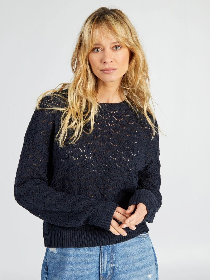 Pull en maille ajouré Marine