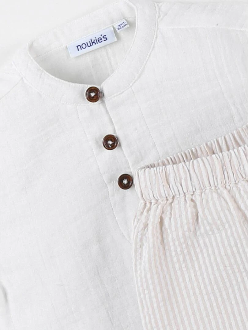Set cérémonie chemise + pantalon  écru/beige   Noukie's   Beige
