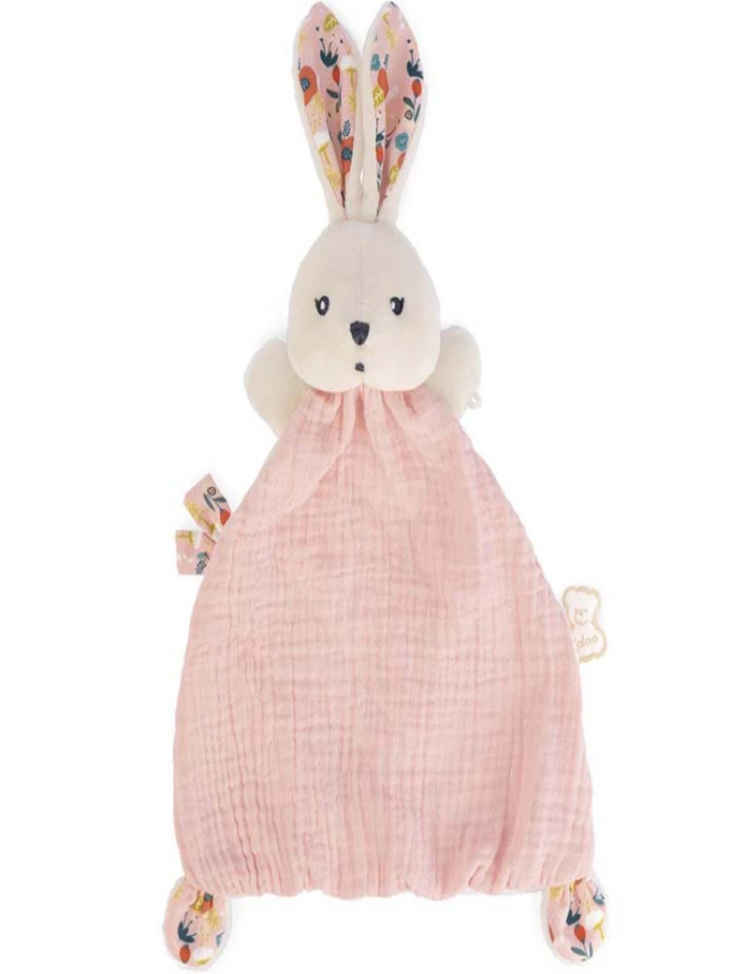 Doudou Plat Lapin Rose Coquelicot K'doux N/A
