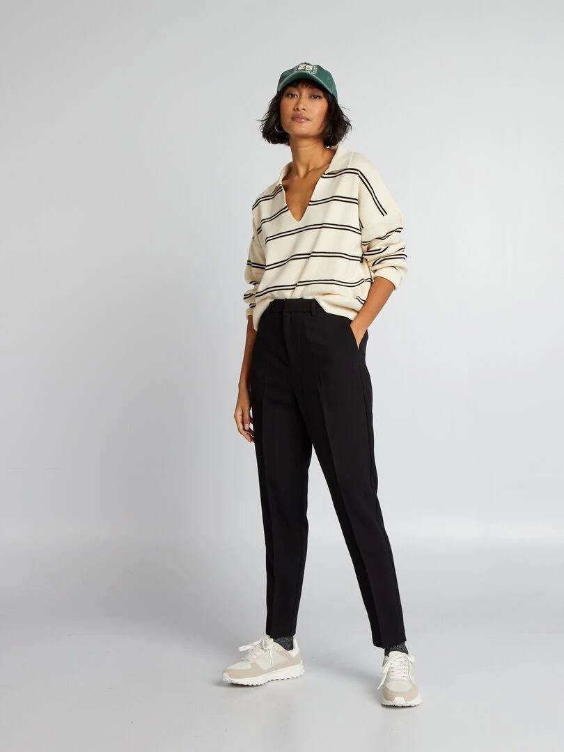 Pantalon cigarette noir