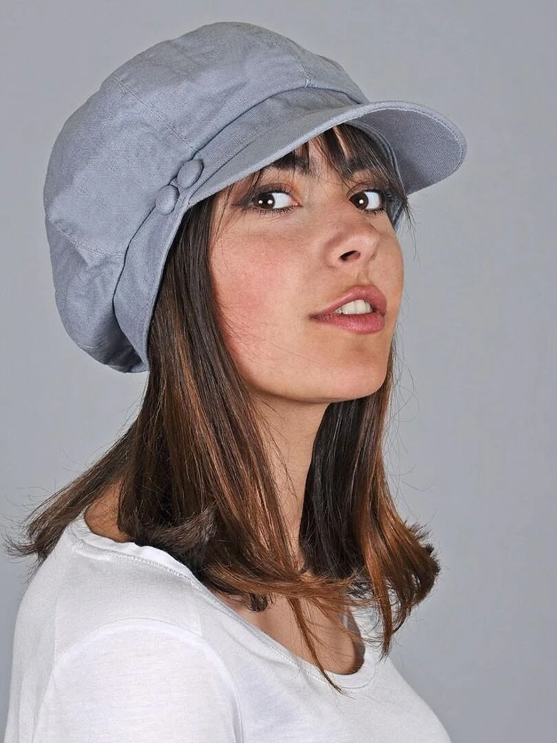 Casquette Lin Coton Aloha Gris