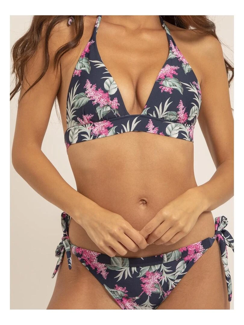 Maillot 2 pièces motifs GABRIELLA   Bleu marine