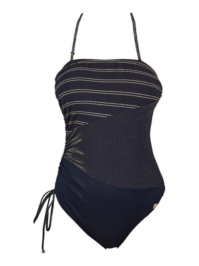 Maillot de bain 1 pièce coupe bustier Zeus   Noir