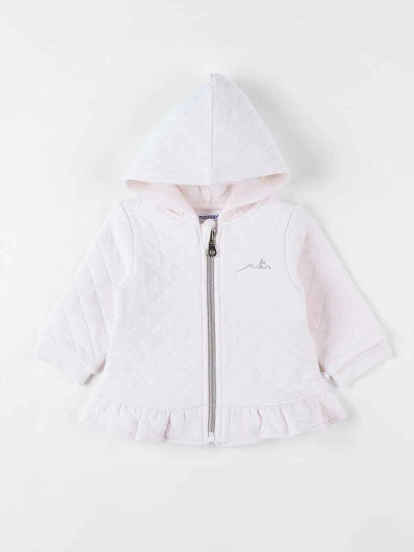 Veste à capuche zippée matelassée Noukie's Rose
