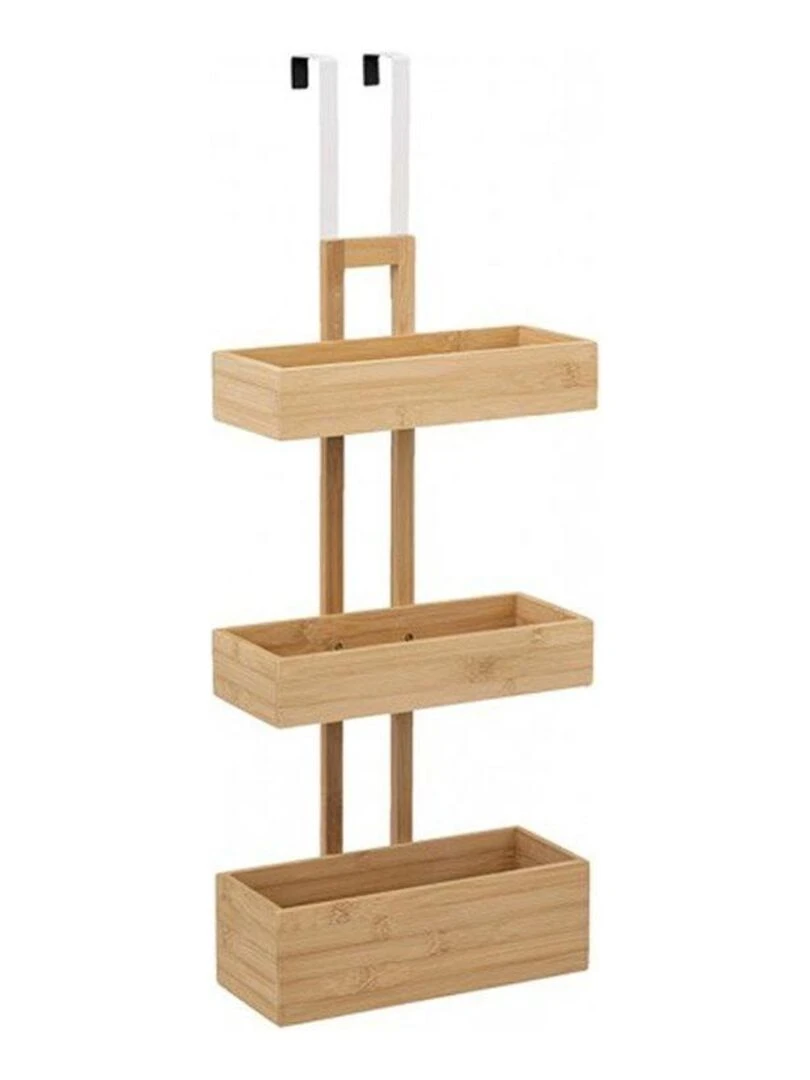 Étagère de porte 3 niveaux bambou Beige