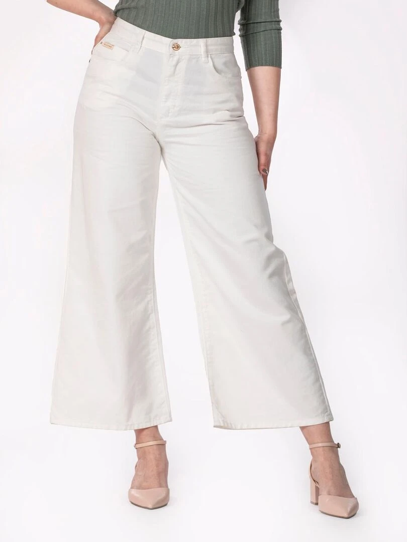 Jeans coupe ample longueur chevilles ESTER 'Rica Lewis' Blanc