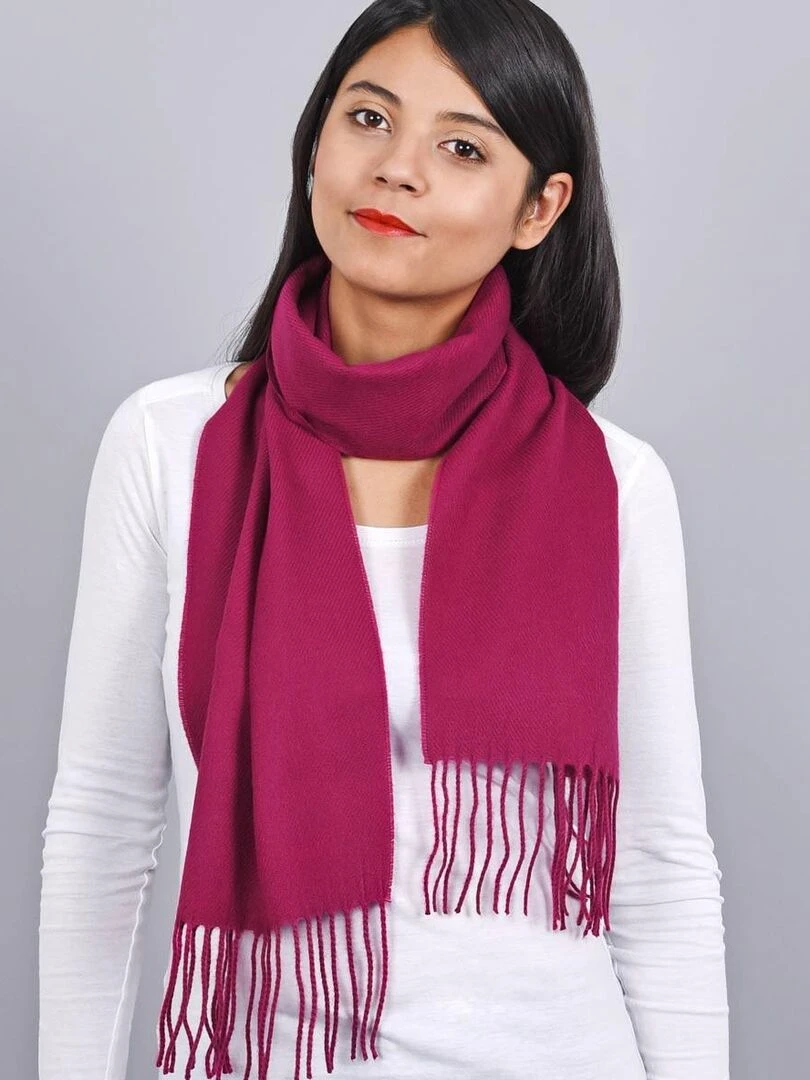 Echarpe Fely Fabriqué en France Rose fushia