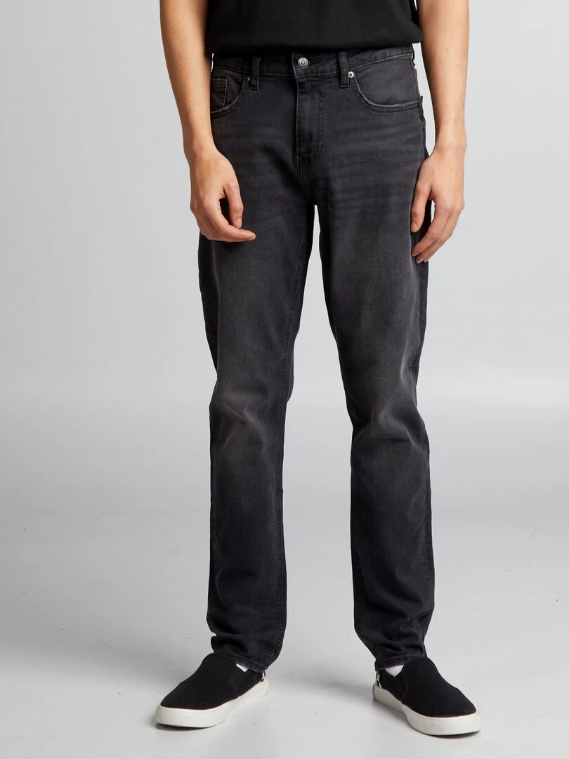 Jean slim à 5 poches   Noir