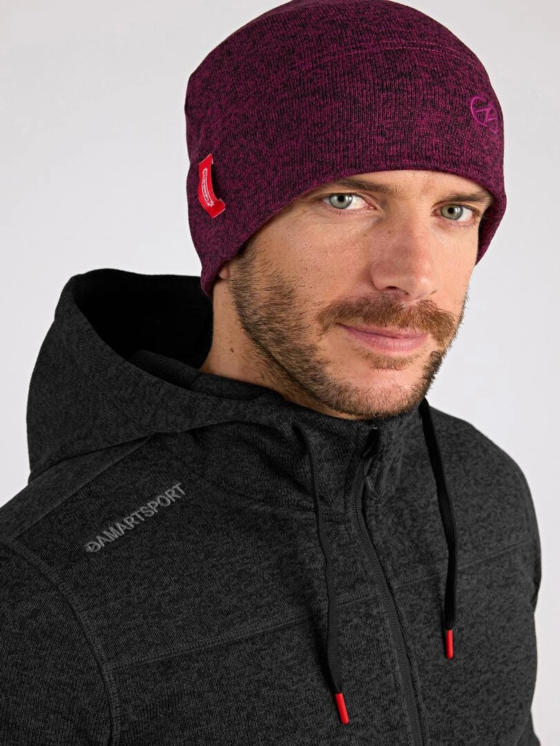 Bonnet maille polaire chaude mixte Thermolactyl DamartSport Violet prune