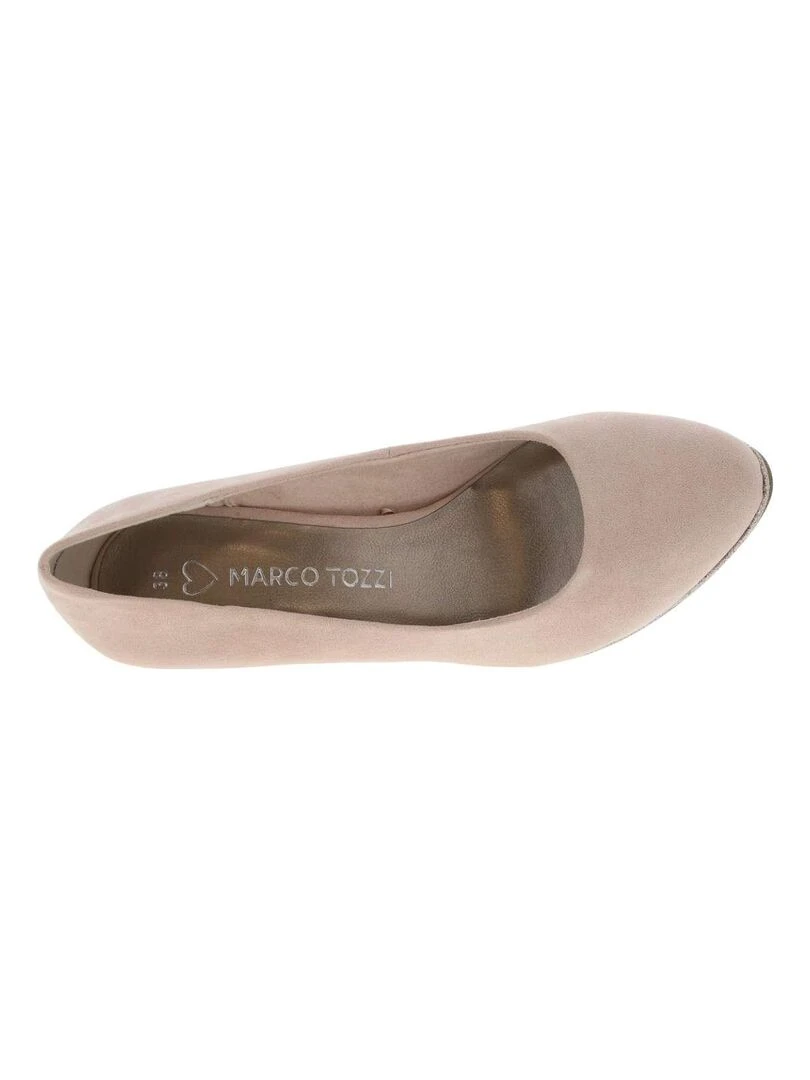 MARCO TOZZI   Escarpins talon décroché haut   Beige