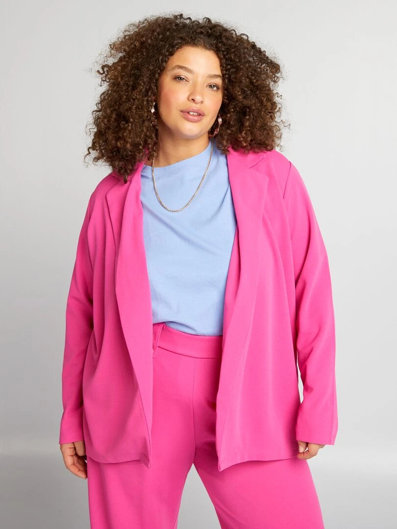 Veste de tailleur fluide 'Only Carmakoma'   Rose