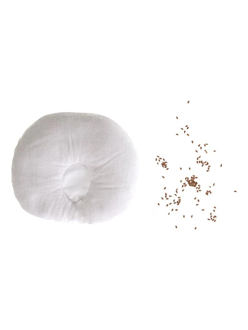 Candide   Coussin cale tête bébé P'tit Panda   Coton   Ecru