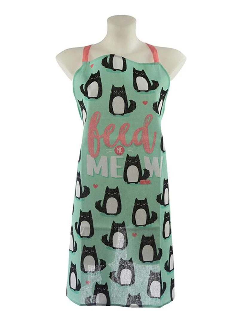 Tablier Feline chat Vert