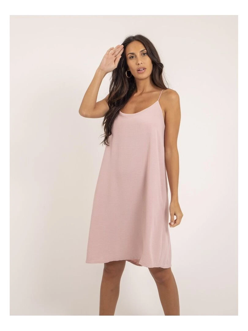 Robe courte IZOLDA Rose clair