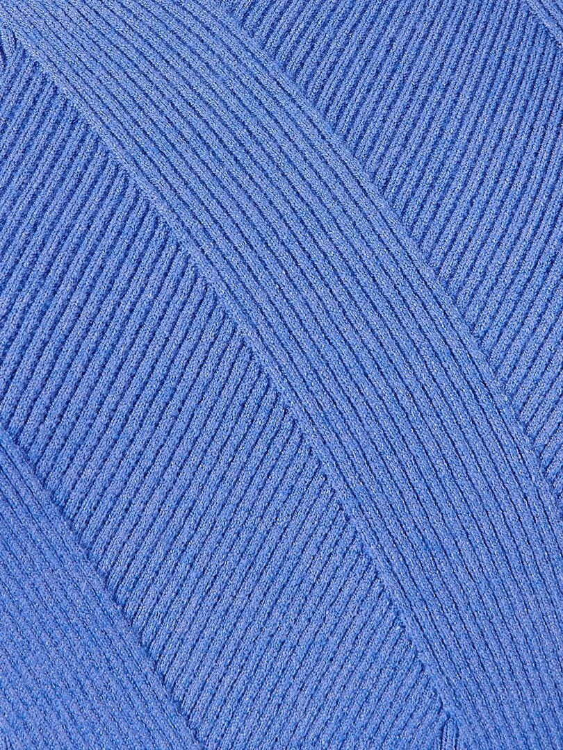 Pull jeu de côtes fantaisie.   Damart   Bleu azur
