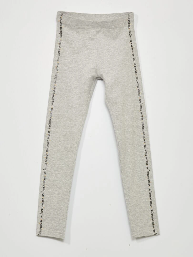Legging long à motifs Gris