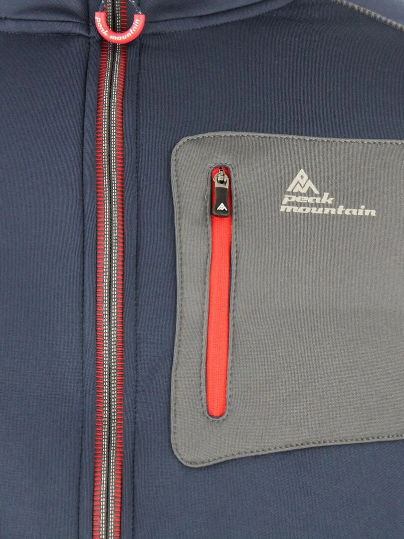 Blouson polarshell homme CEMARO   PEAK MOUNTAIN   Bleu marine