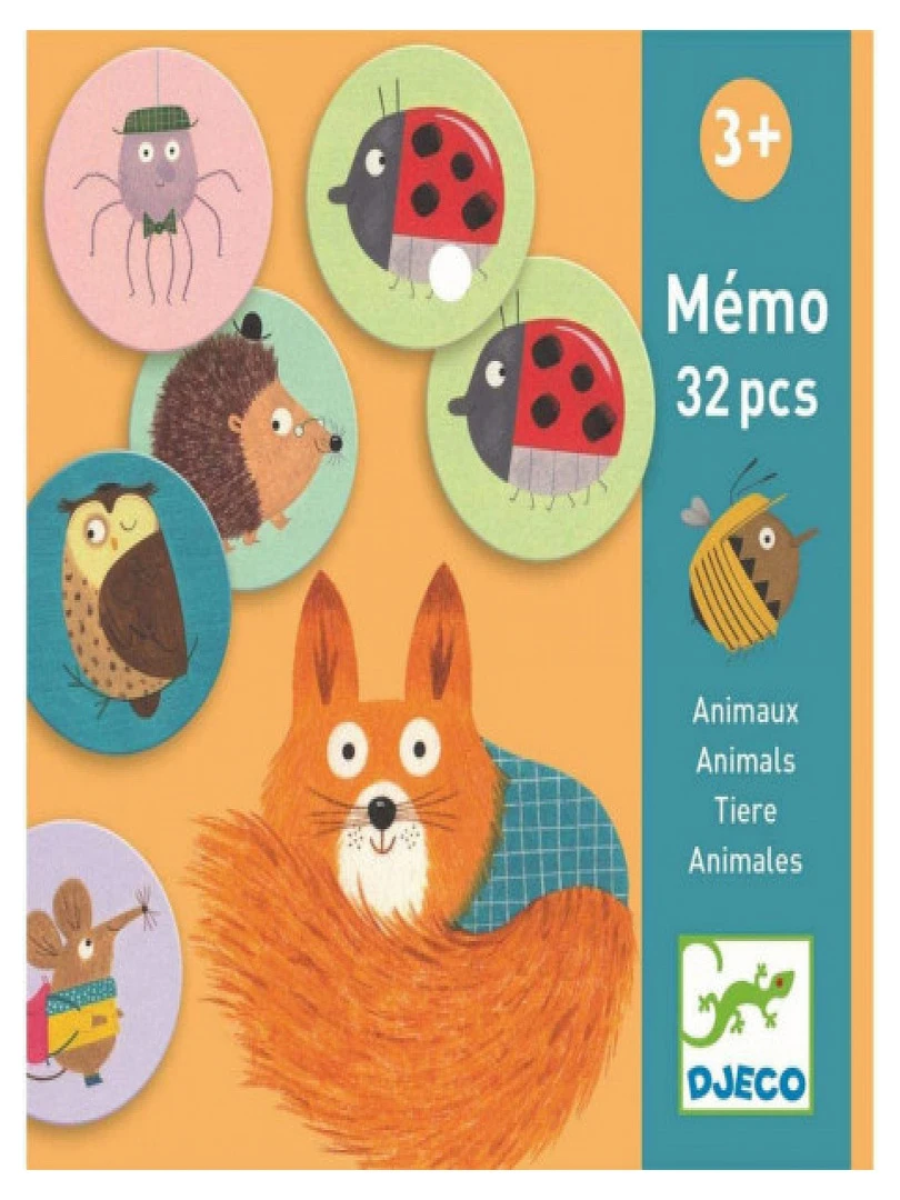 Mémo Animaux Couleur 32 Pièces N/A