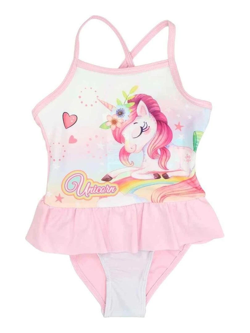 Disney Maillot De Bain fille imprimé Unicorn Valley Rose
