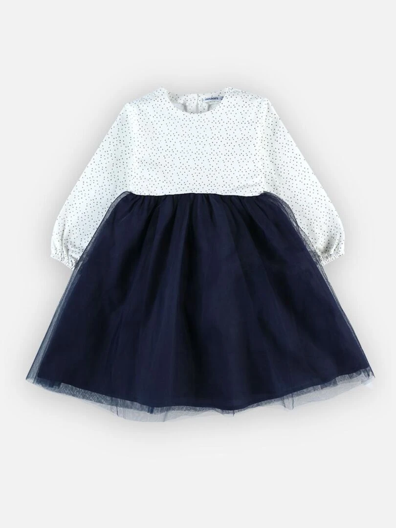 Robe bi matière  blanc/bleu marine   Noukie's   Blanc