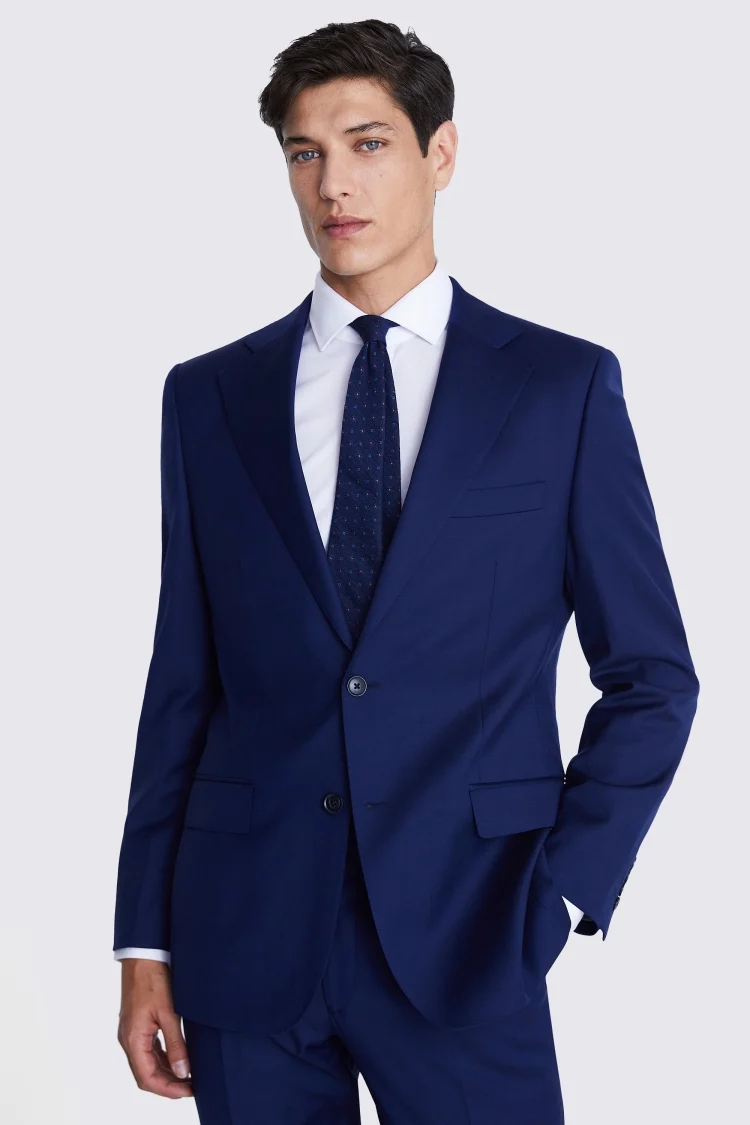 Italian Tailored Fit Black Peak Lapel Tuxedo Jacket   Buy Online at Moss