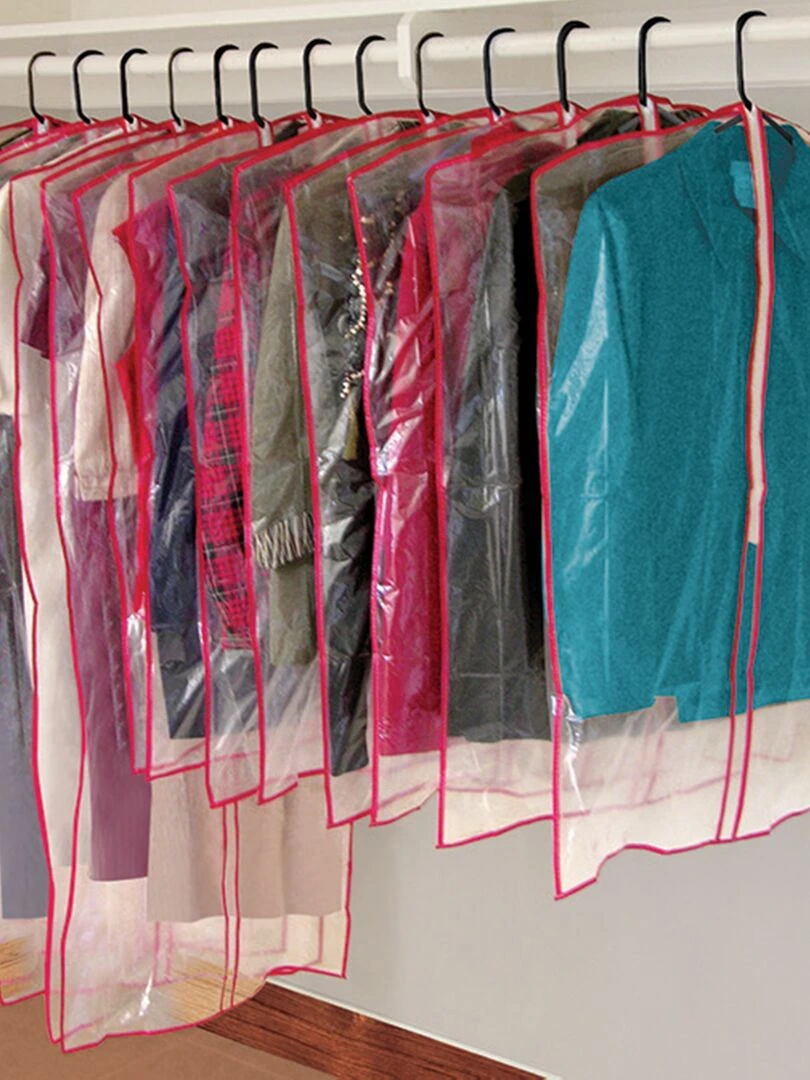 Lot de 13 housses de vêtement transparent